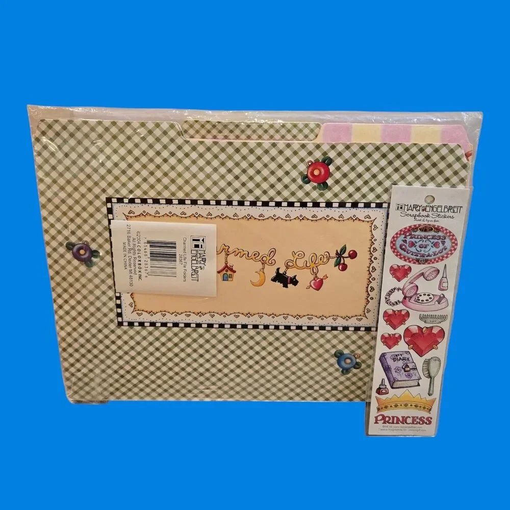 2004 Mary Engelbreit Charmed Life Y2K File Folders Vintage ME Princess Stickers